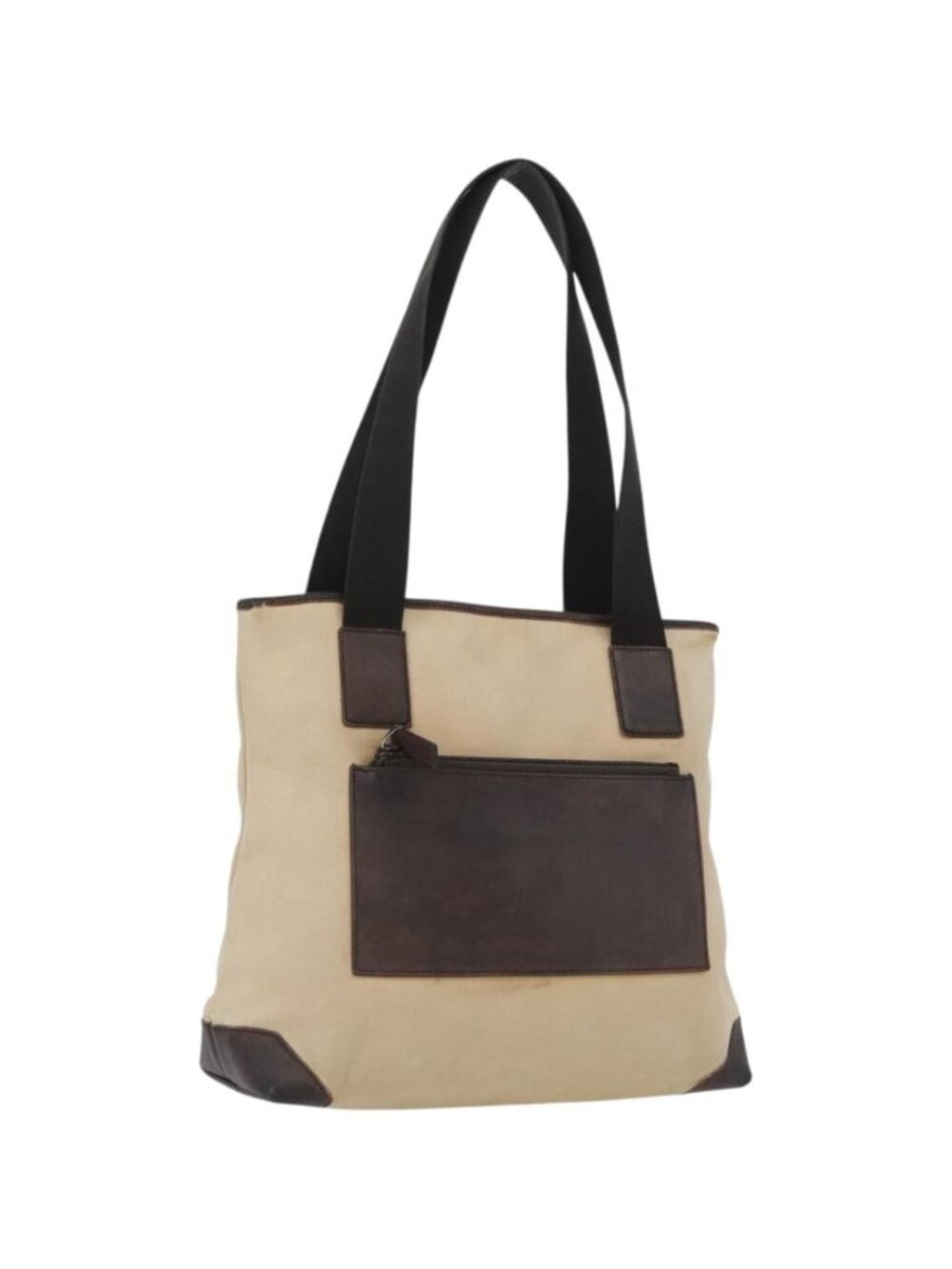 GUCCI Tote Bag Nylon Beige Silver 28893